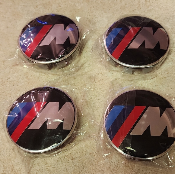 New Set Of 4 BMW M Series hubcap Center Caps Choose 56mm Or 68mm - Picture 1 of 7